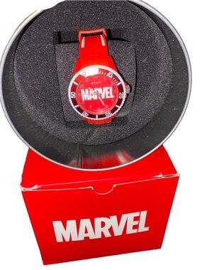 Marvel Red Silicone Logo Watch